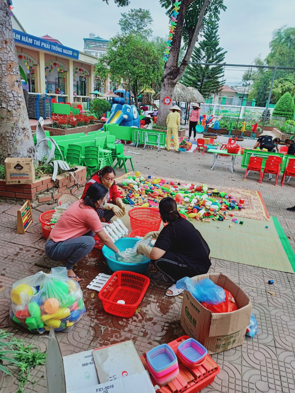 CÔNG TÁC PHÒNG CHỐNG DỊCH BỆNH  VIÊM PHỔI CẤP DO CHỦNG MỚI VIRUS CORONA  CỦA TRƯỜNG MẦM NON THANH TRƯỜNG